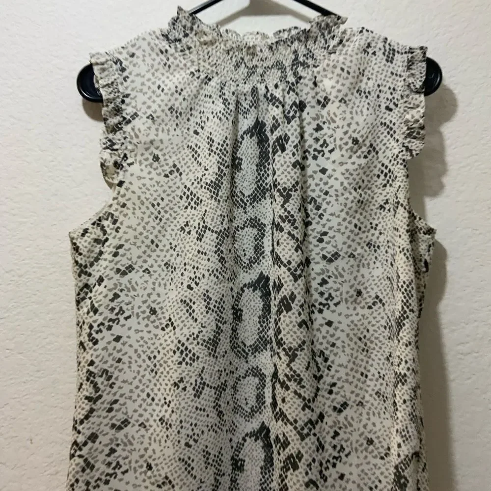 J Crew sleeveless snakeskin top size 4